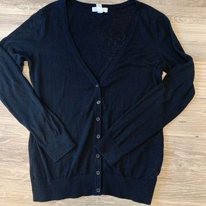 Forever 21 black button down cardigan